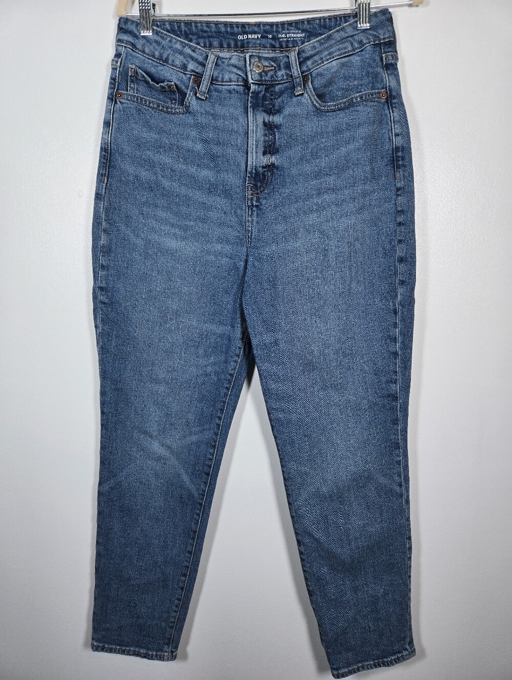 Old Navy Extra High Rise OG Straight Leg  Blue Denim Jeans Size 10